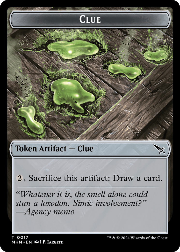 Clue (0017) // A 0044 Double-Sided Token [Murders at Karlov Manor Tokens] Foil