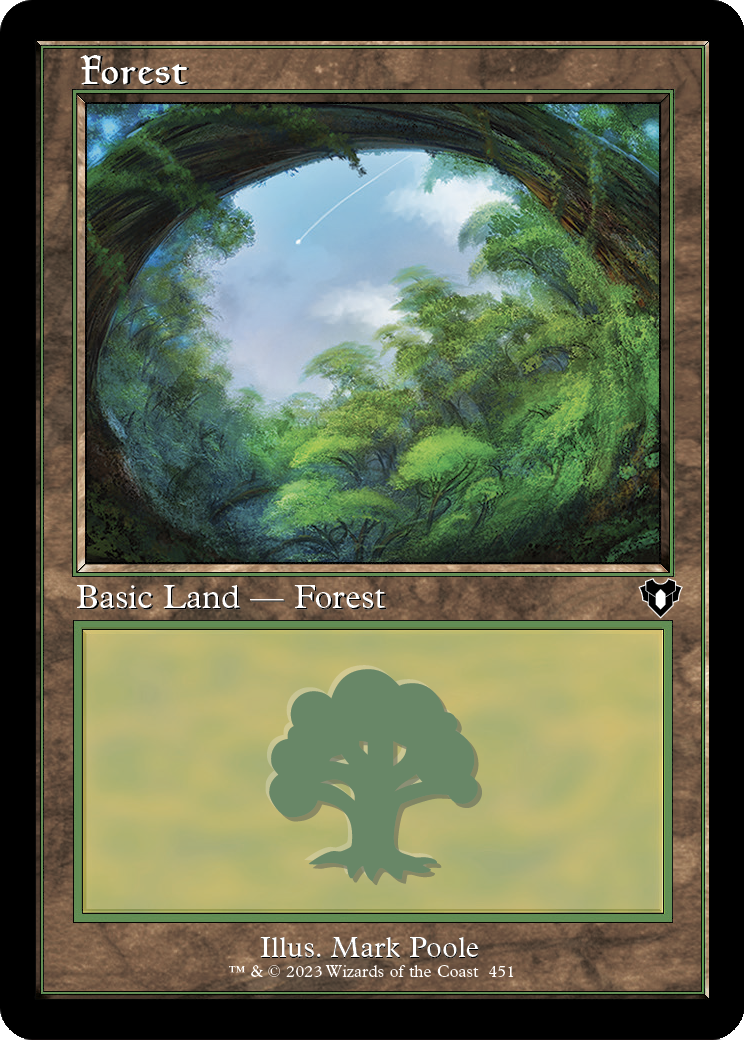 Forest (451) (Retro) [Commander Masters] Foil