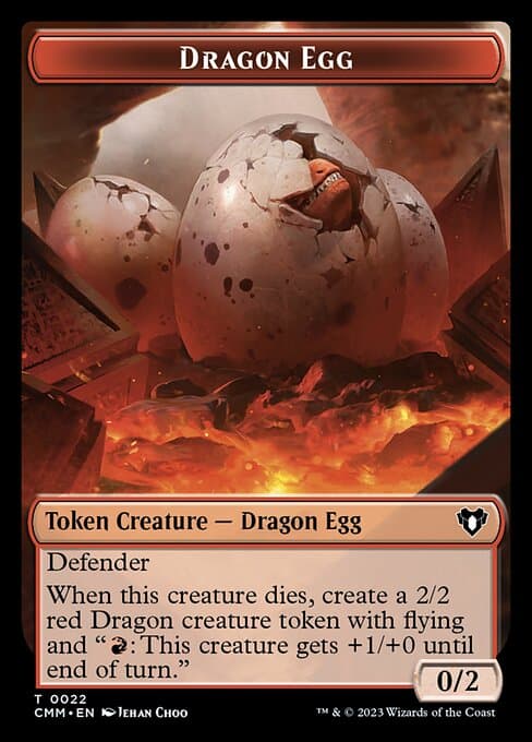 Eldrazi // Dragon Egg Double-Sided Token [Commander Masters Tokens] Foil