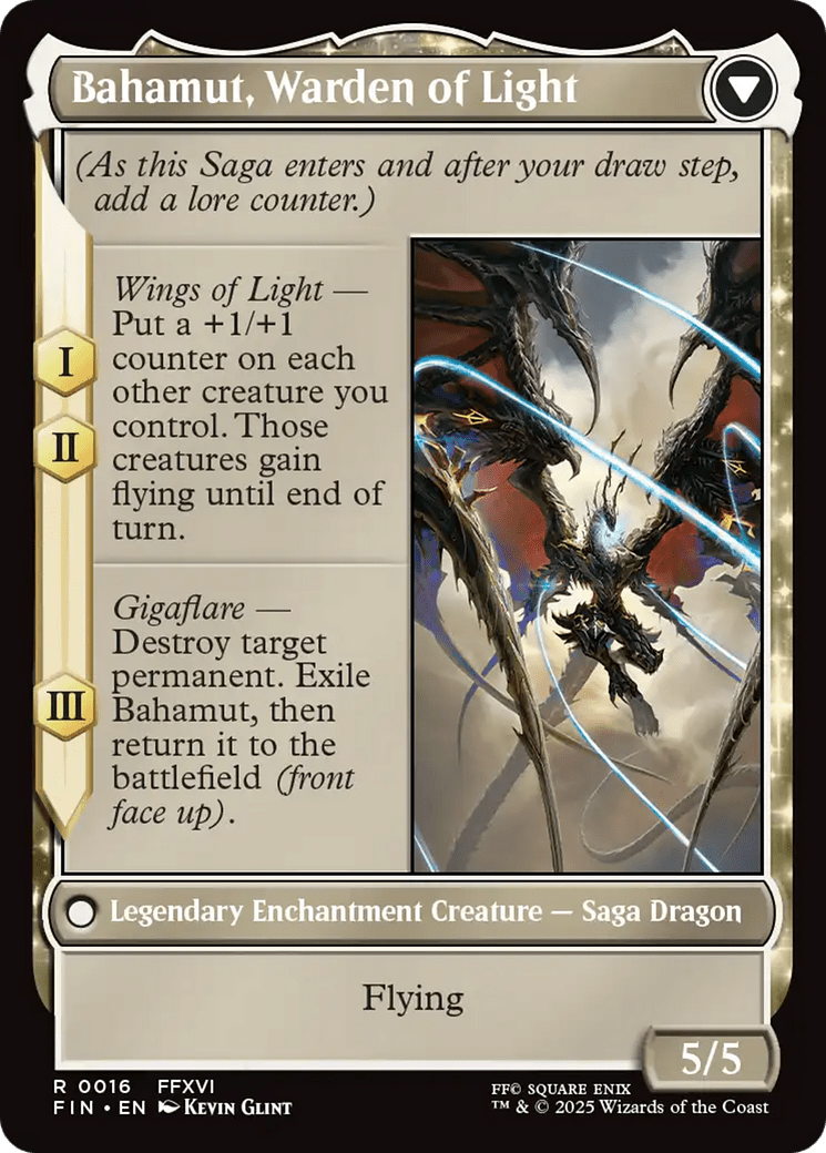 Dion, Bahamut's Dominant // Bahamut, Warden of Light (016) [FINAL FANTASY] : (enchantment) Foil