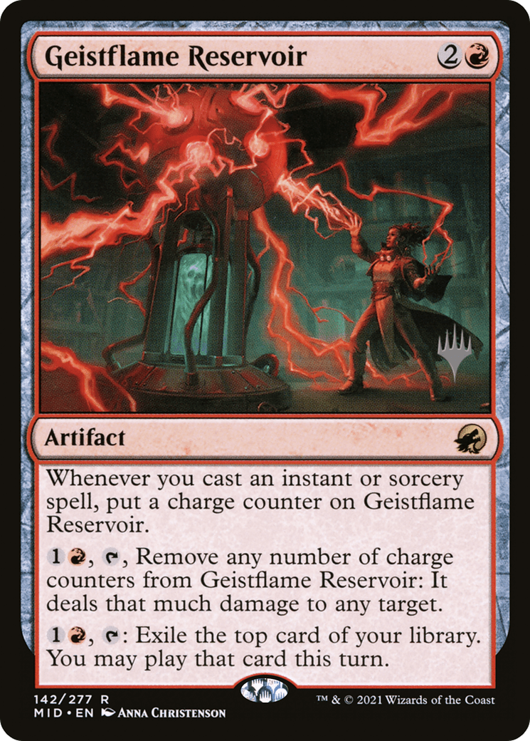 Geistflame Reservoir (Promo Pack) [Innistrad: Midnight Hunt Promos] Foil