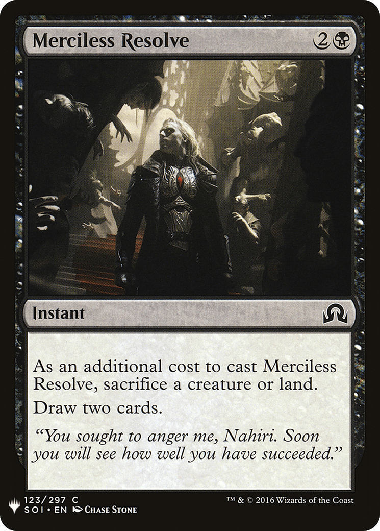 Merciless Resolve |  (SOI-123) [The List]