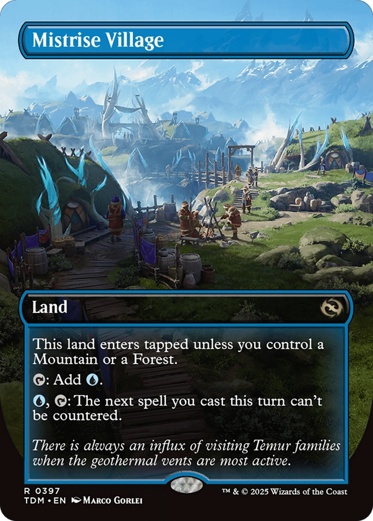 Mistrise Village (Borderless) (397) [Tarkir: Dragonstorm]