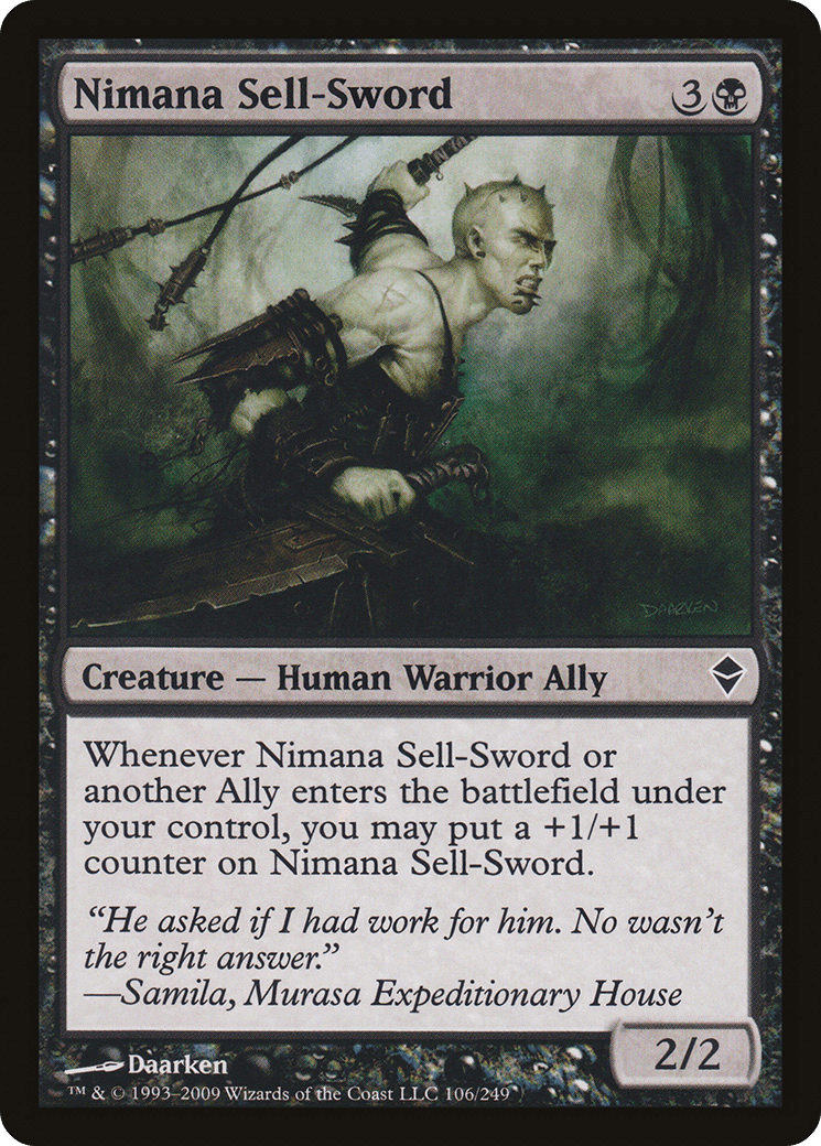 Nimana Sell-Sword [Zendikar] Foil