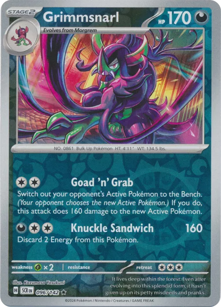 Grimmsnarl 096- SV07 Stellar Crown Reverse Holofoil
