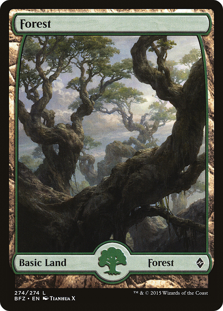 Forest (274) (Full Art) [Battle for Zendikar] Foil