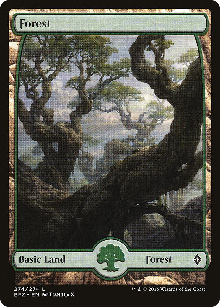Forest (274) (Full Art) [Battle for Zendikar] Foil