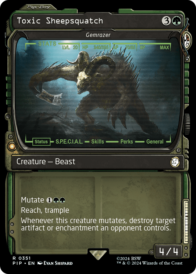 Toxic Sheepsquatch - Gemrazer (Showcase) [Fallout] Foil