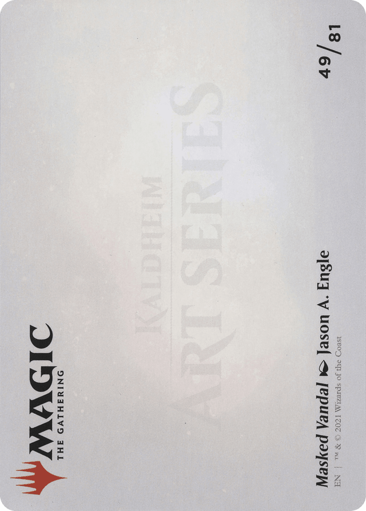 Masked Vandal // Masked Vandal (AKHM-049) - Kaldheim Art Series (Borderless) Foil