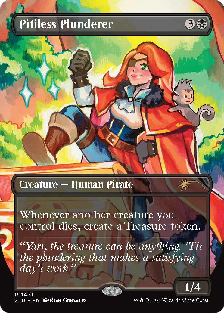 Pitiless Plunderer (1431) [Secret Lair Drop]  (Borderless) Foil