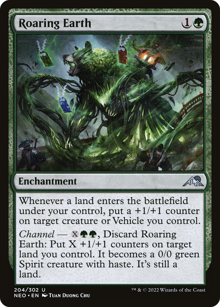 Roaring Earth [Kamigawa: Neon Dynasty] Foil