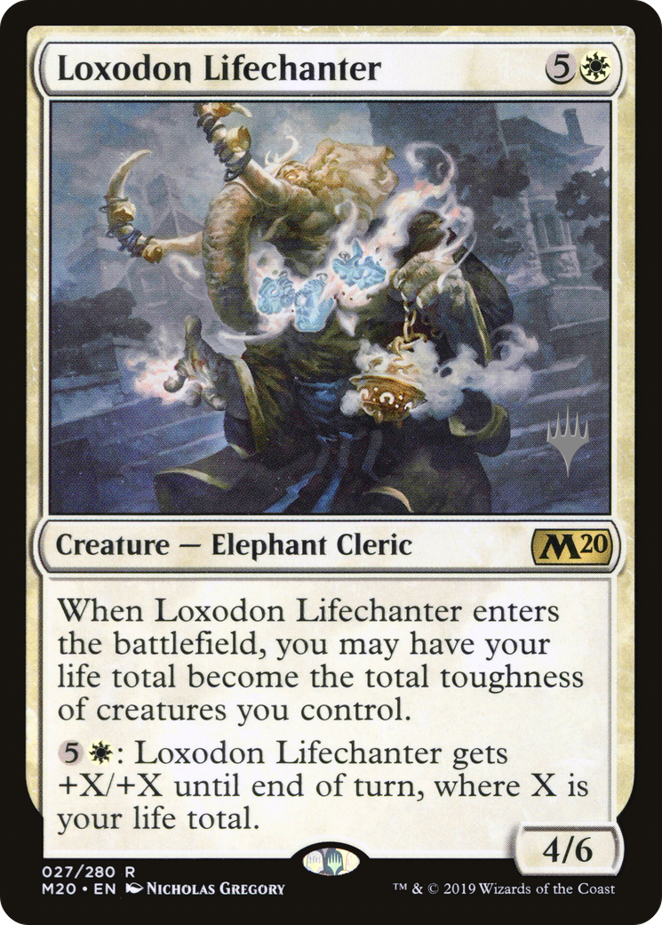 Loxodon Lifechanter (Promo Pack) [Core Set 2020 Promos] Foil