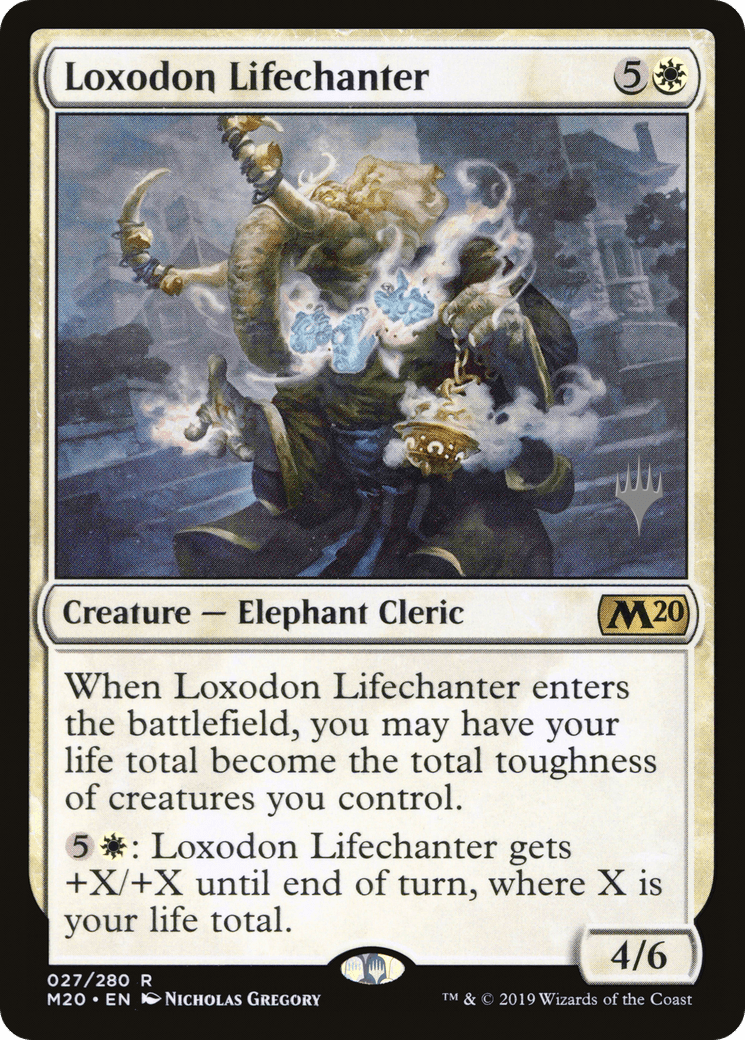 Loxodon Lifechanter (Promo Pack) [Core Set 2020 Promos] Foil