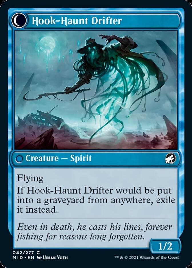 Baithook Angler // Hook-Haunt Drifter [Innistrad: Midnight Hunt] Foil