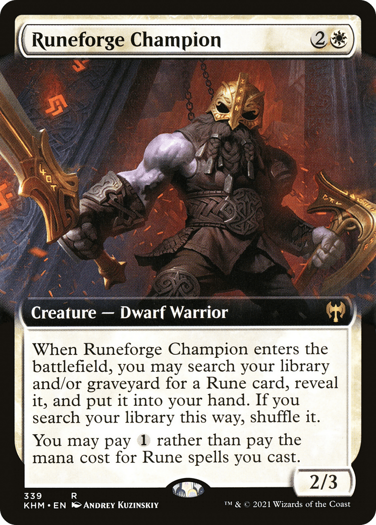 Runeforge Champion (Extended Art) [Kaldheim] Foil