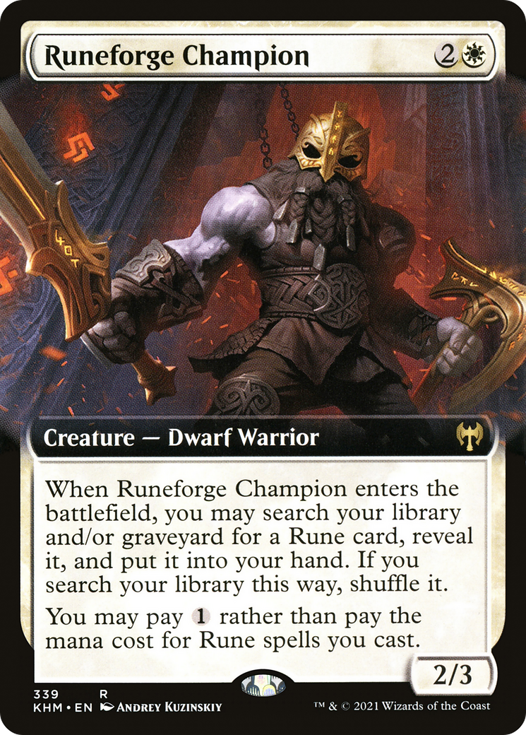 Runeforge Champion (Extended Art) [Kaldheim] Foil
