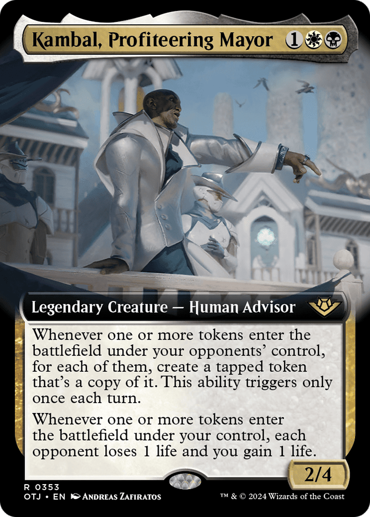 Kambal, Profiteering Mayor (Extended Art) [Outlaws of Thunder Junction] Foil