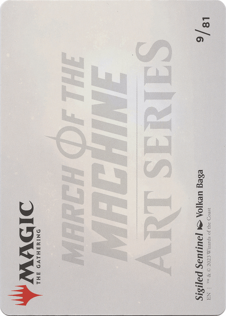 Sigiled Sentinel // Sigiled Sentinel (AMOM-009) - March of the Machine Art Series (Borderless) Foil