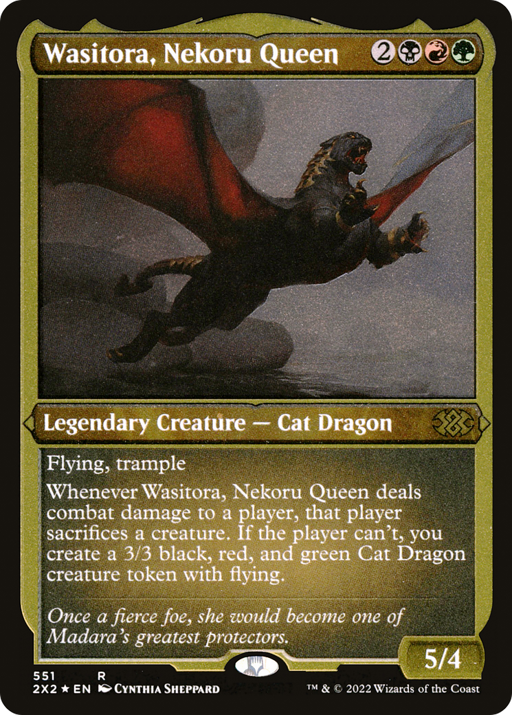 Wasitora, Nekoru Queen (2X2-551) - Double Masters 2022 Etched Foil