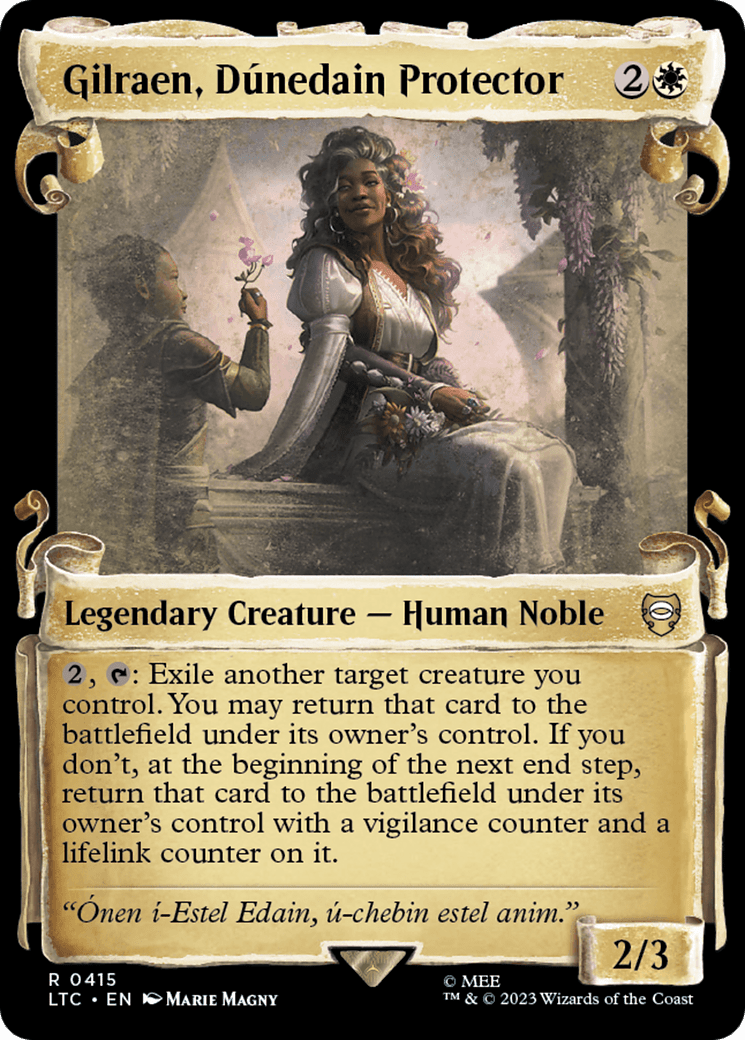 Gilraen, Dunedain Protector [The Lord of the Rings: Tales of Middle-Earth Commander Showcase Scrolls] Foil