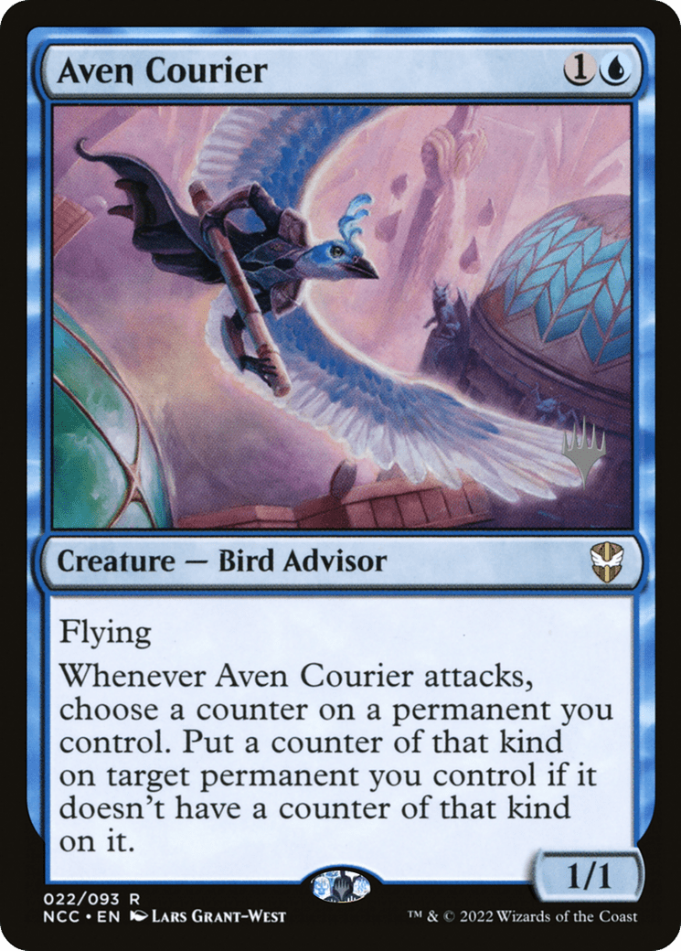 Aven Courier (Promo Pack) [Streets of New Capenna Commander Promos]
