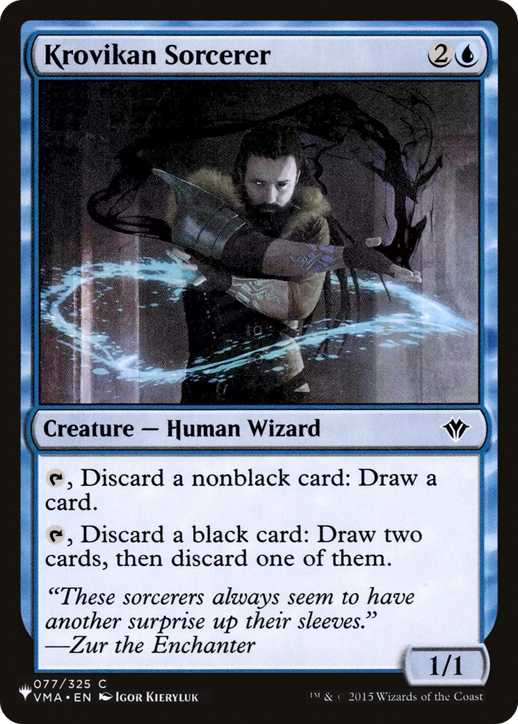Krovikan Sorcerer |  (VMA-77) [The List]