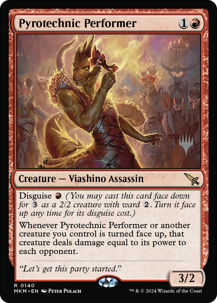 Pyrotechnic Performer (Promo Pack) [Murders at Karlov Manor Promos] Foil