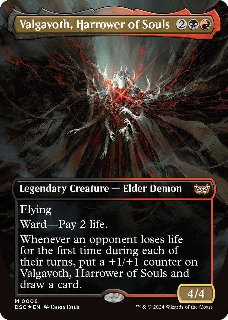 Valgavoth, Harrower of Souls (DSC-006) - Duskmourn: House of Horror Commander (Borderless)