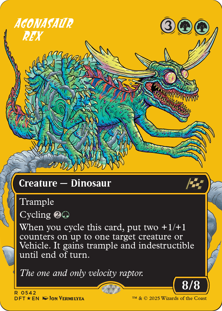 Agonasaur Rex (Borderless) (First-Place Foil) |  Foil (542) [Aetherdrift]