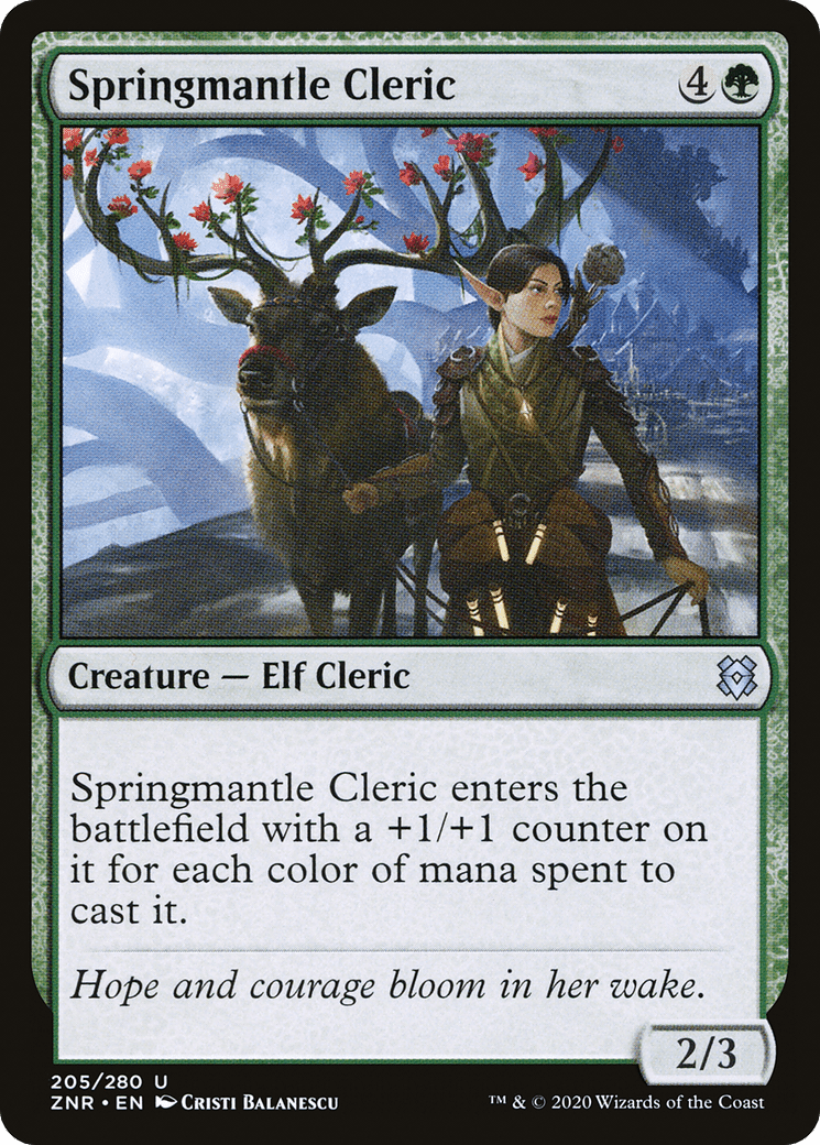Springmantle Cleric [Zendikar Rising] Foil