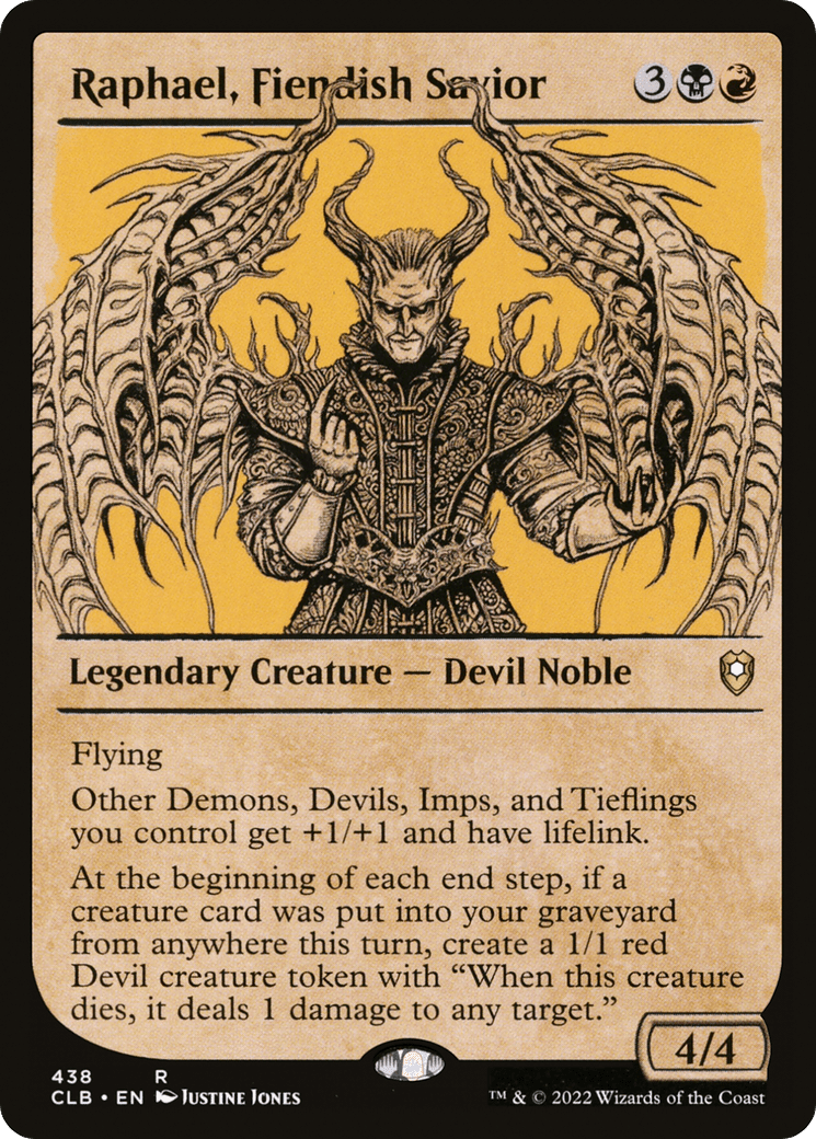 Raphael, Fiendish Savior (Showcase) [Commander Legends: Battle for Baldur's Gate] Foil