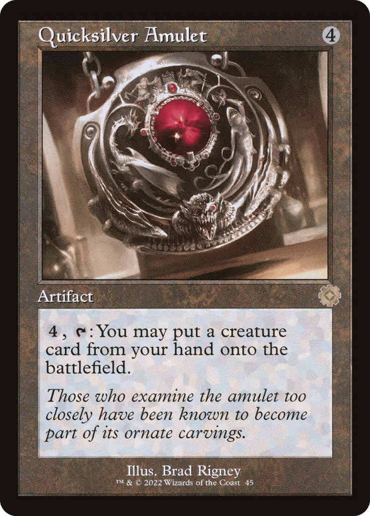 Quicksilver Amulet (Retro) [The Brothers' War Retro Artifacts] Foil