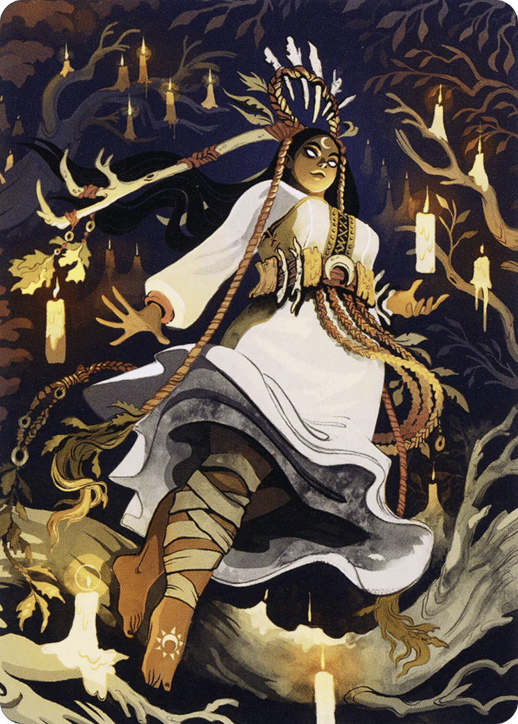 Candlegrove Witch // Candlegrove Witch (AMID-076) - Midnight Hunt Art Series (Borderless) Foil