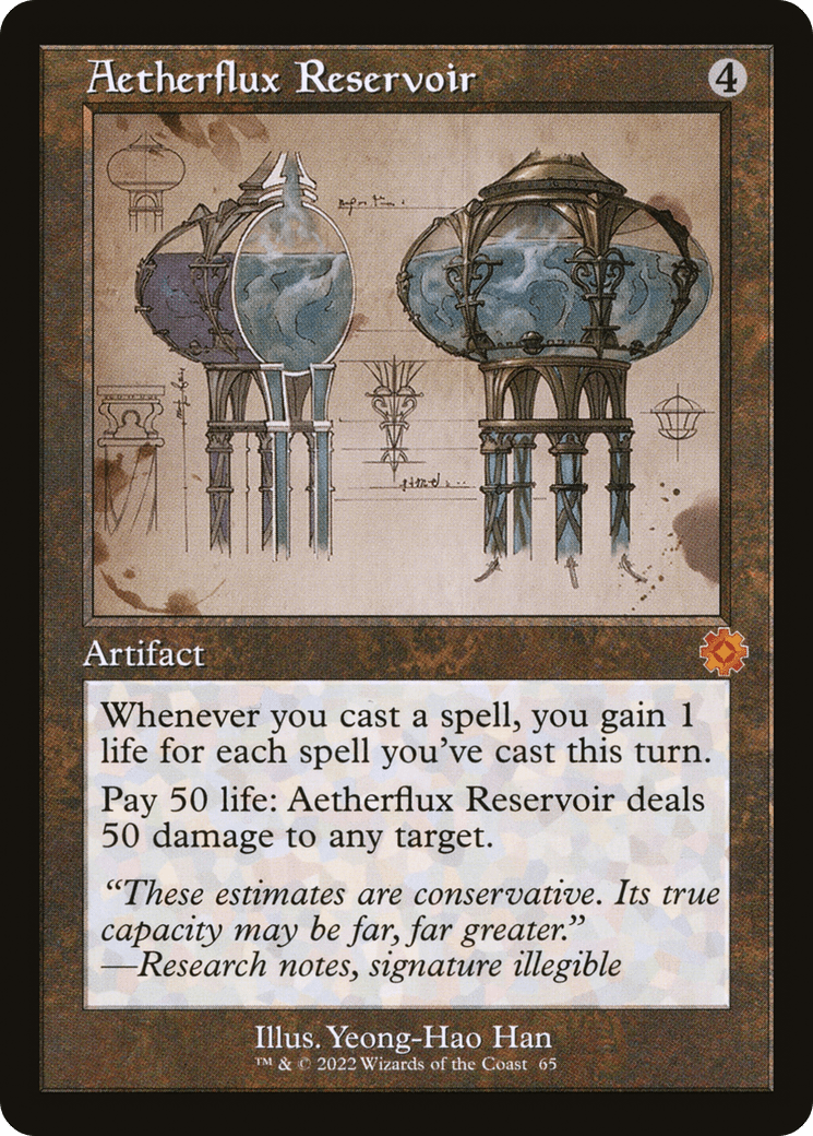 Aetherflux Reservoir (Retro Schematic) [The Brothers' War Retro Artifacts] Foil