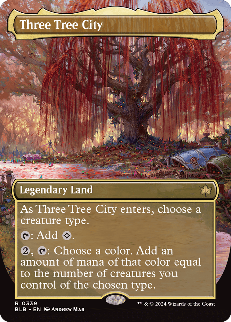 Three Tree City (Borderless) (0339) [Bloomburrow] Foil