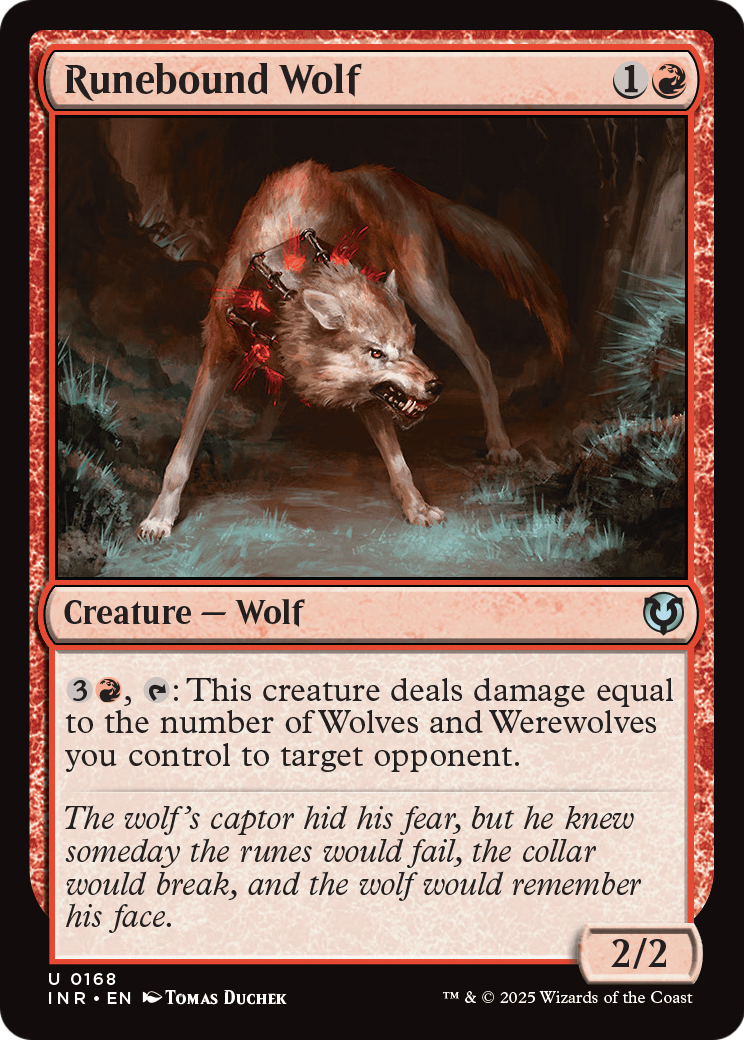Runebound Wolf (-168) [Innistrad Remastered]  Foil