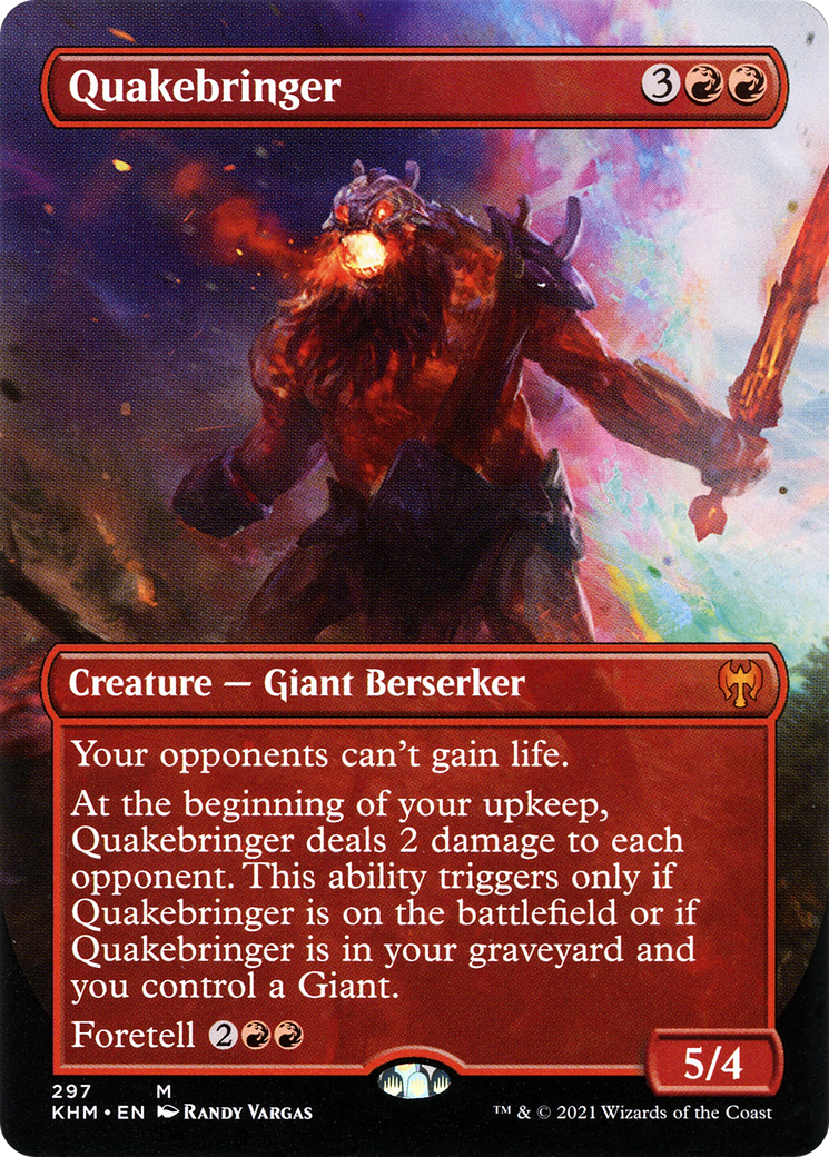 Quakebringer (Borderless Alternate Art) [Kaldheim] Foil