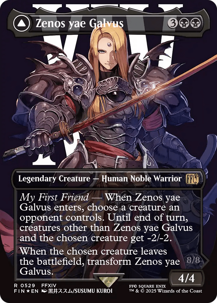 Zenos Yae Galvus (Borderless) (Surge Foil) (529) [FINAL FANTASY]