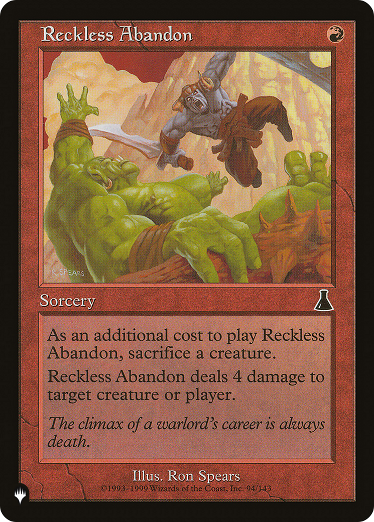 Reckless Abandon |  (UDS-94) [The List]
