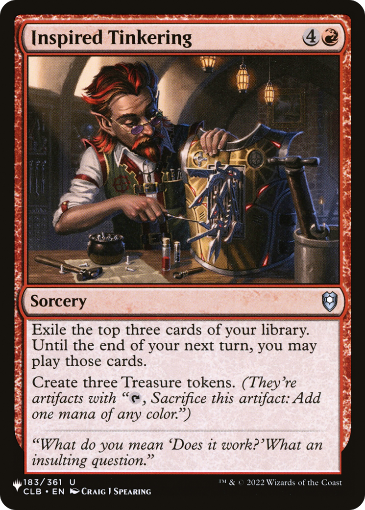 Inspired Tinkering |  (CLB-183) [The List]