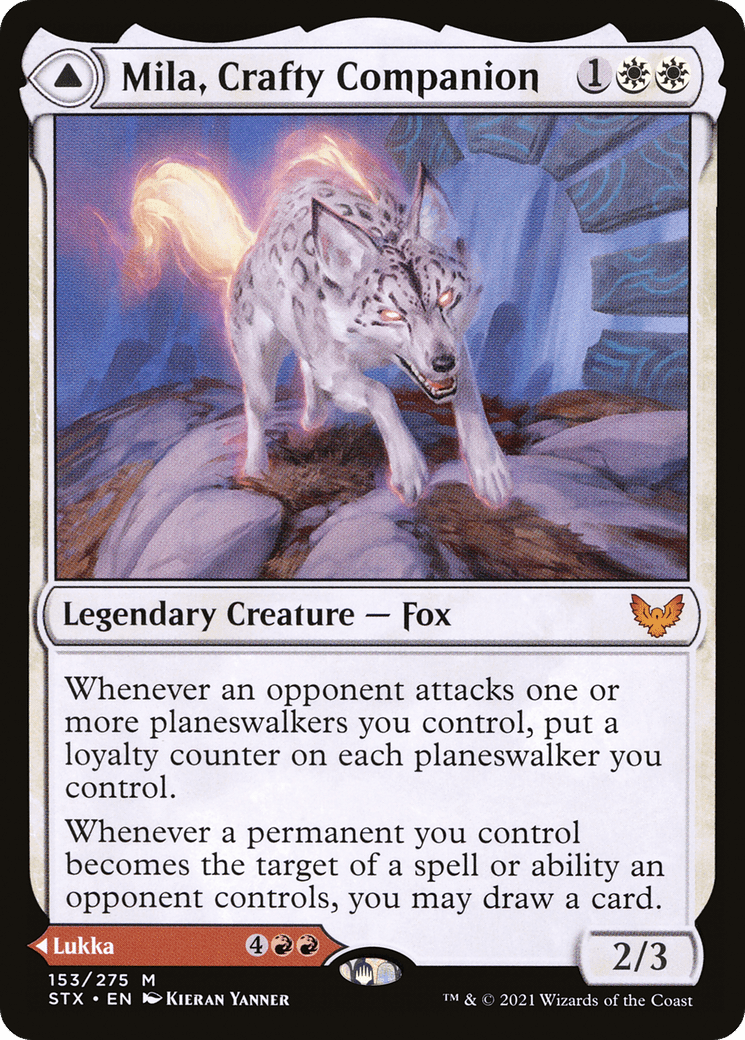 Mila, Crafty Companion // Lukka, Wayward Bonder [Strixhaven: School of Mages] Foil