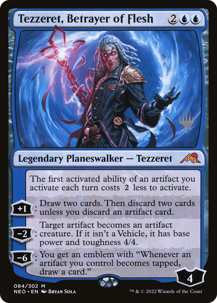 Tezzeret, Betrayer of Flesh (Promo Pack) [Kamigawa: Neon Dynasty Promos] Foil