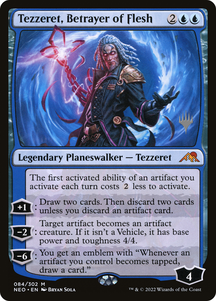 Tezzeret, Betrayer of Flesh (Promo Pack) [Kamigawa: Neon Dynasty Promos] Foil