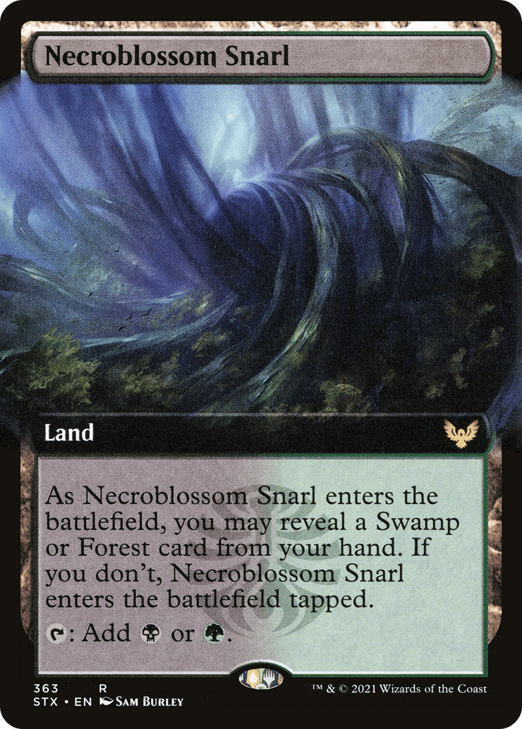 Necroblossom Snarl (Extended Art) [Strixhaven: School of Mages] Foil