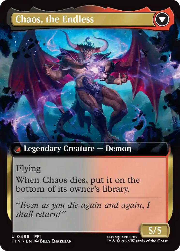 Garland, Knight of Cornelia // Chaos, the Endless (486) [FINAL FANTASY] : (Extended Art) Foil