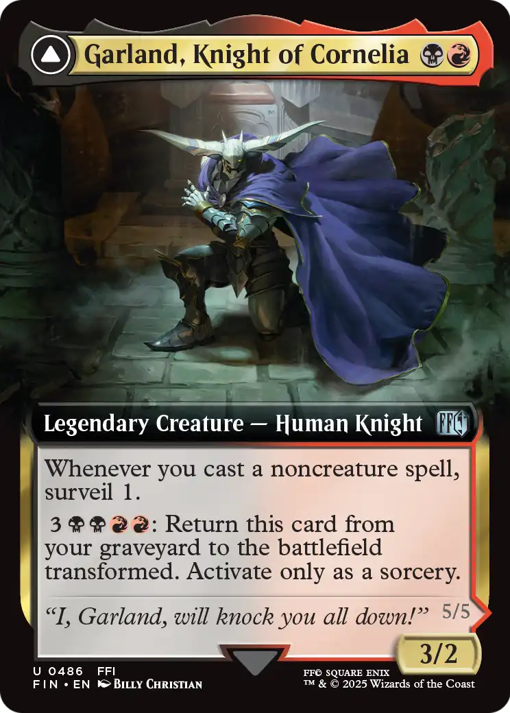 Garland, Knight of Cornelia // Chaos, the Endless (486) [FINAL FANTASY] : (Extended Art) Foil