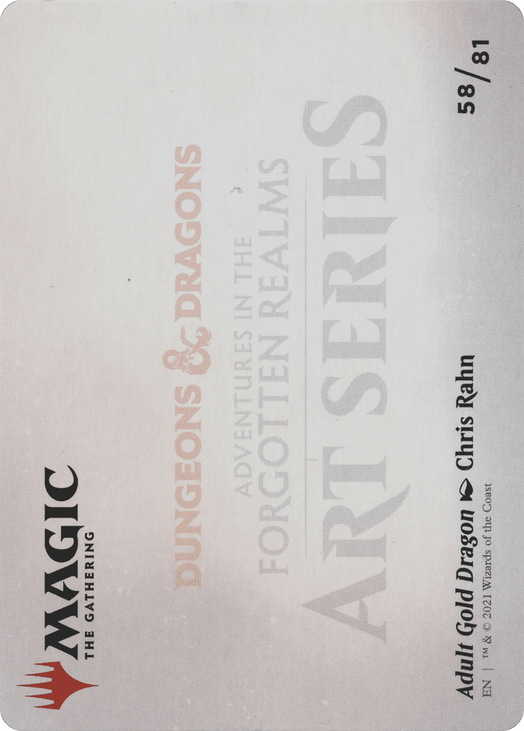 Adult Gold Dragon // Adult Gold Dragon (AAFR-058) - Adventures in the Forgotten Realms Art Series (Borderless)