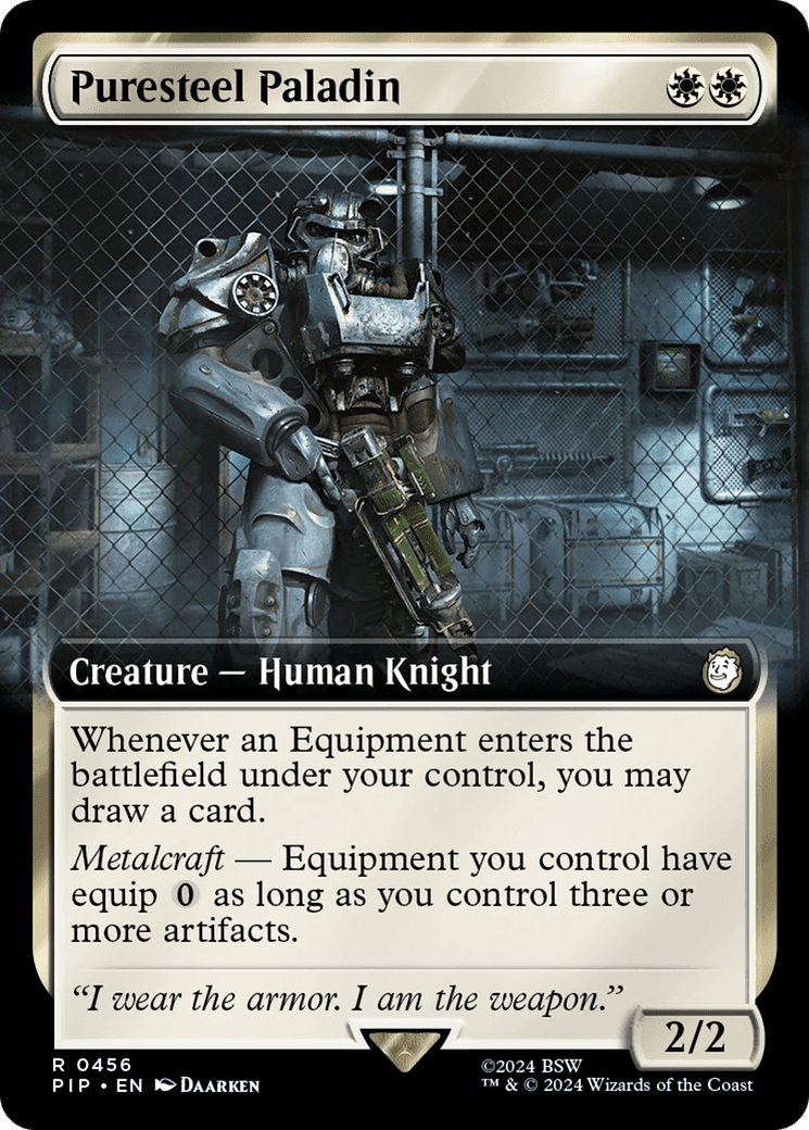 Puresteel Paladin (Extended Art) [Fallout] Foil