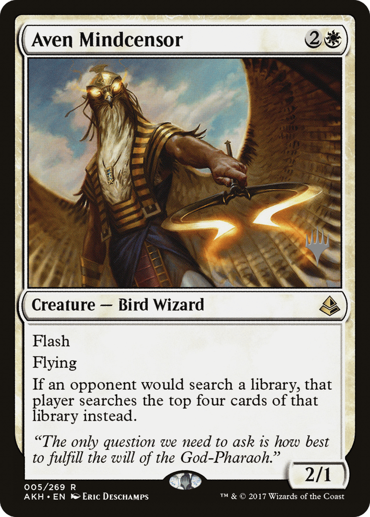 Aven Mindcensor (Promo Pack) [Amonkhet Promos] Foil