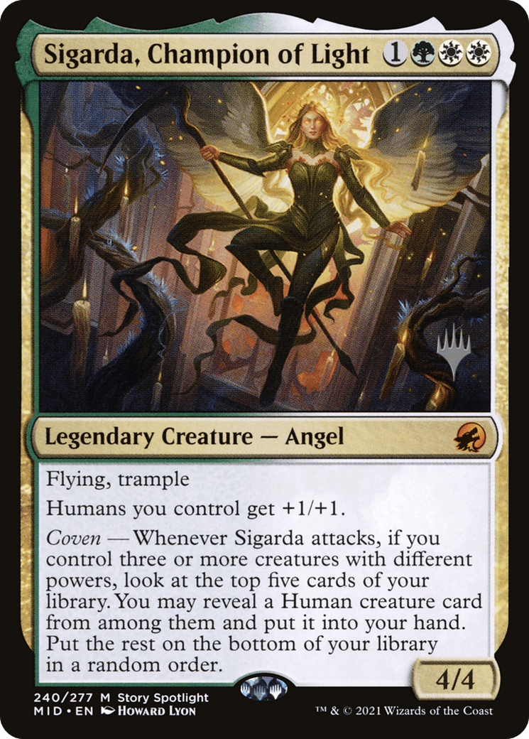 Sigarda, Champion of Light (Promo Pack) [Innistrad: Midnight Hunt Promos] Foil